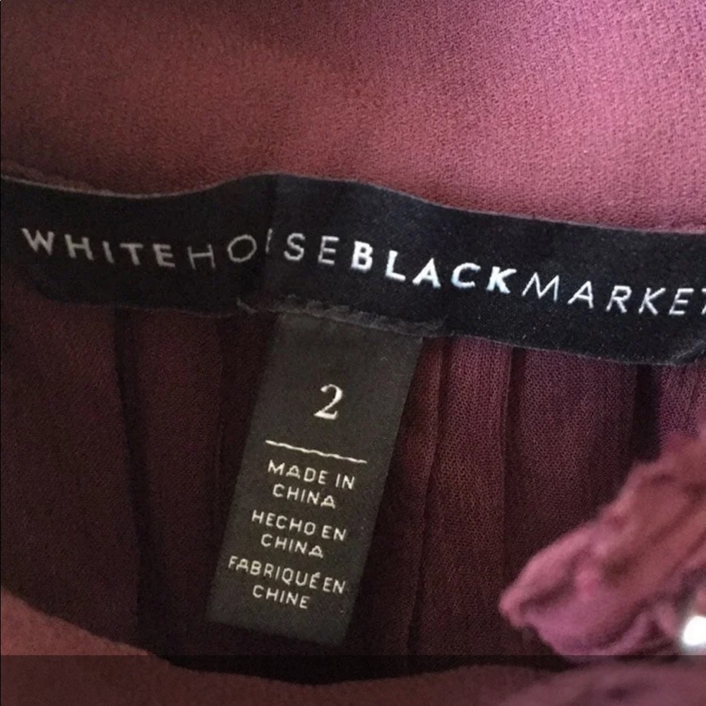 NWOT WHBM maroon top. - Picture 3 of 5